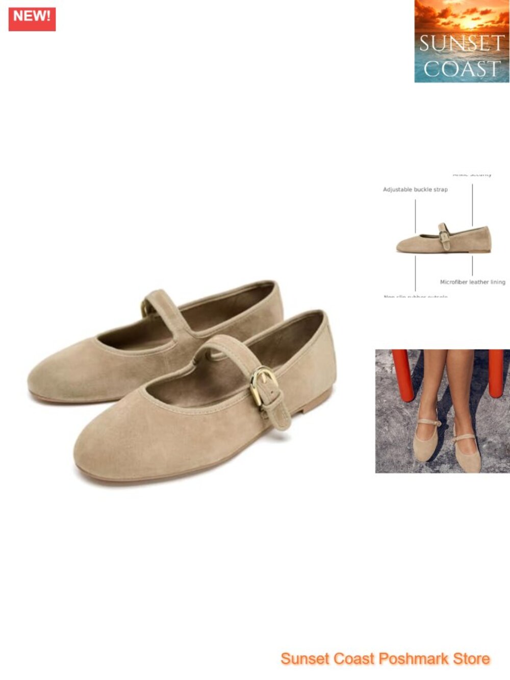 Leopard Print Mary Jane Flats Square Toe Buckle Ballet Comfortable Suede